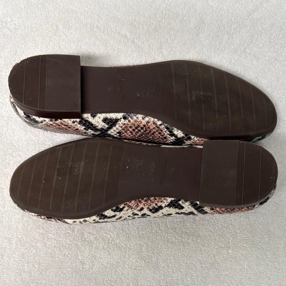Madewell The Adele Snakeskin Ballet Flat Size 9.5 - Picture 11 of 11